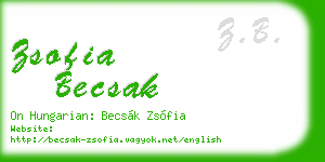zsofia becsak business card